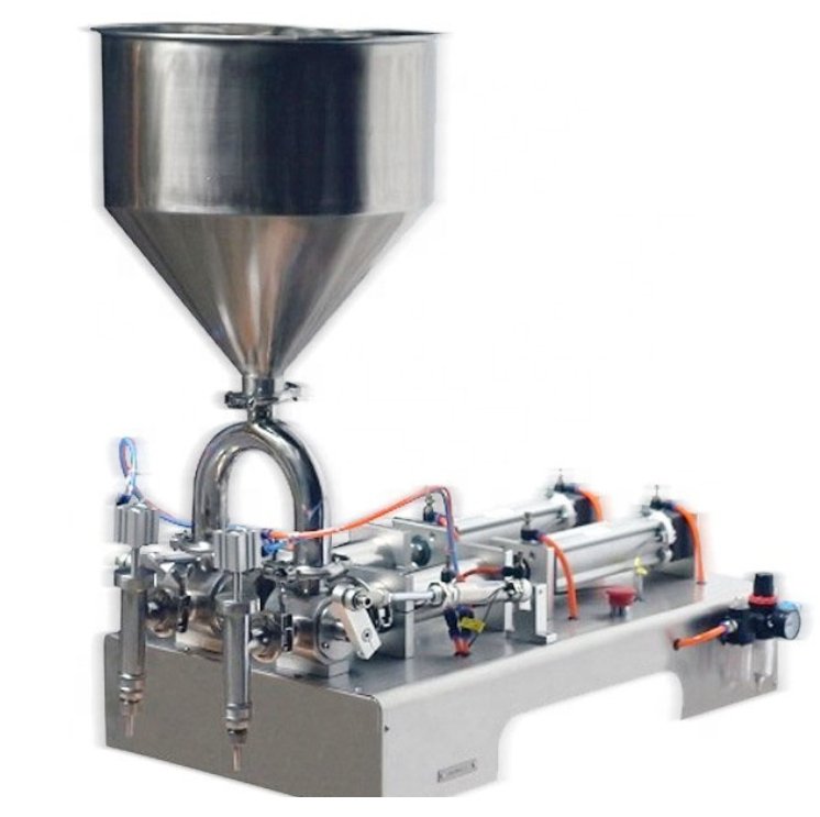SCIENCEWAY DOUBLE HEAD PASTE FILLER MACHINE 50-500ML